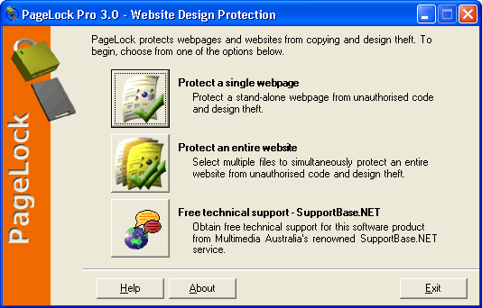 PageLock Website Copy Protection software